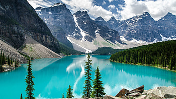 Moraine, Lakes HD wallpaper