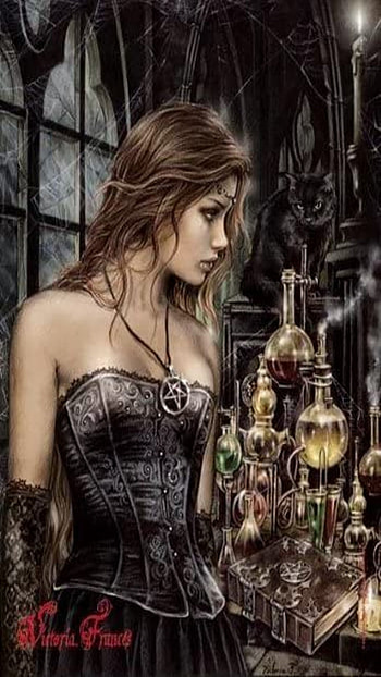Chemist, Witchcraft, Wicca, Dark, Fantasy, Pagen, Gothic, Witch HD phone wallpaper