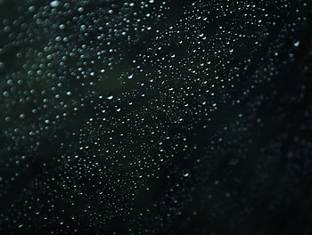 Drops, Macro, Dark, Wet, Spray, Glass HD wallpaper