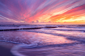 Baltic Sea Sunset, sea, sunset, nature HD wallpaper