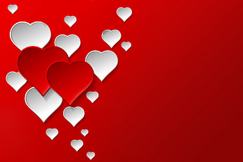 hearts, romantic, love, red HD wallpaper