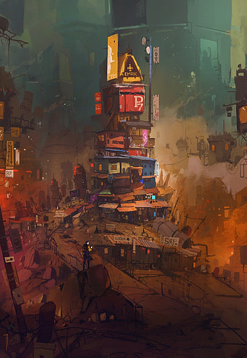 Post-apocalypse, Tower houses, World's end, Desolate streets HD phone wallpaper