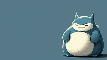 Minimalist Snorlax Pokémon, Snorlax (Pokémon), cartoon, minimalist HD wallpaper