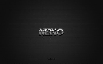 Nervo logo, silver shiny logo, Nervo metal emblem, gray carbon fiber texture, Nervo, brands, creative art, Nervo emblem HD wallpaper