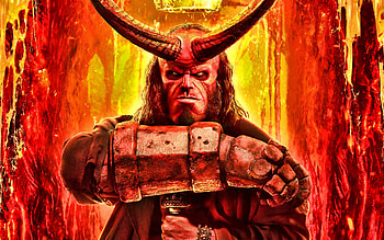 David Harbour, Movies, Hellboy, Fire poster HD wallpaper
