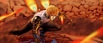 Genos - Anime cyborg, One Punch Man, Dual wide HD wallpaper