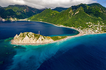 Dominica Island, Martinique voyage, Island-hopping adventure, Aerial exploration HD wallpaper