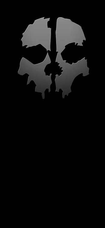 MASK GHOST LOGO, COD MOBILE, AMOLED, COD, OLED, BLACK, CALL OF DUTY, WP, CALL OF DUTY MOBILE HD phone wallpaper