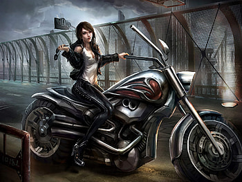 Art girl motorcycle goggles latex bridge girls original | | 84776 | UP HD wallpaper