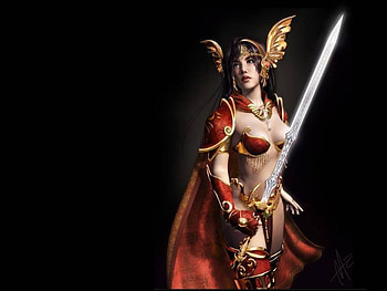 Fantasy Feme, girl, sword, fantasy, armor HD wallpaper