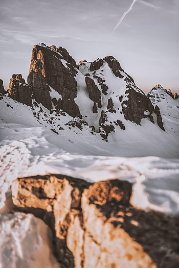 Nature, Snow, Rock, Relief, Lumps, Blocks HD phone wallpaper