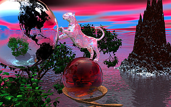 playful kitty, world, kitty, globe, play HD wallpaper
