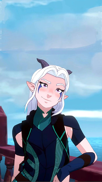 Rayla, Courageous warrior, White hair elf, Striking HD phone wallpaper