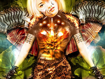 Hyperbalsam, blond, scifi, sciencefiction, woman, future, female HD wallpaper
