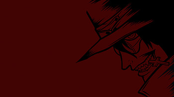 Alucard — Hellsing Crimson Minimalist, Anime, Alucard (Hellsing), Hellsing, red anime, minimalist anime HD wallpaper