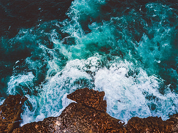 Nature, Sea, Rocks, Foam, Surf HD wallpaper