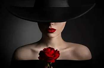 ღ, Model, Lips, Hat, Rose HD wallpaper