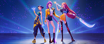 KPop Demon Hunters Movie – Epic Anime Action Scene, movie, KPop Demon Hunters HD wallpaper