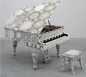 decorated piano, beautiful, design, piano, interesting HD wallpaper