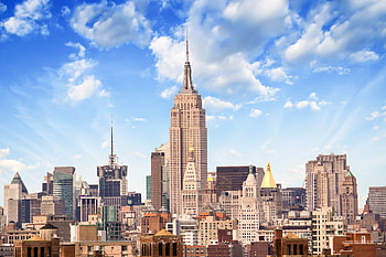 Empire State Building, New York landmark, Franks travelbox, USA HD wallpaper