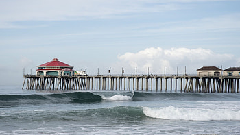 Huntington Beach, Vans beach, California HD wallpaper