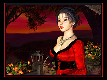 3D -8 jpg, lady, pretty red, fantasy HD wallpaper