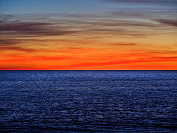 Nature, Sunset, Sky, Sea, Horizon HD wallpaper