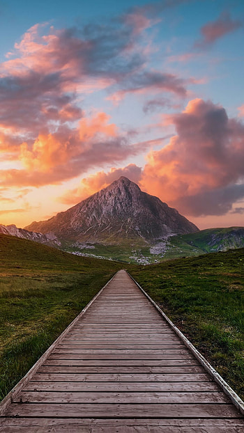 View, cloud, sky, nature, wooden-dock HD phone wallpaper