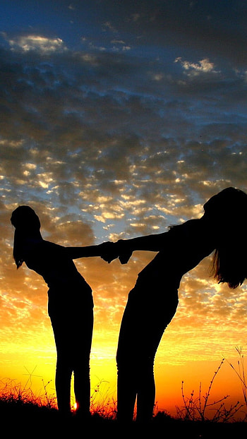 Friendship Whatsapp, Sunset Background HD phone wallpaper
