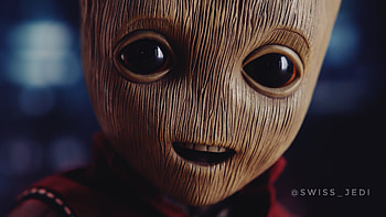 Little Baby Groot , baby-groot, superheroes, artwork, digital-art HD wallpaper