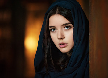 Blue Eyes Portrait, blue-eyes, girls, model, portrait HD wallpaper