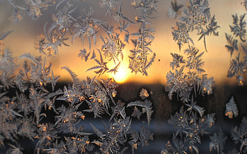Winter, Sunset, Background, Ice HD wallpaper
