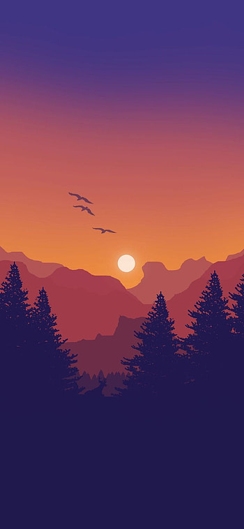Minimal Mountain , Minimalist Nature HD phone wallpaper