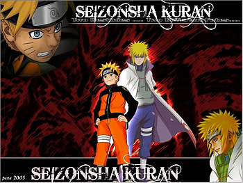 father n son, naruto, yodaime, khai HD wallpaper