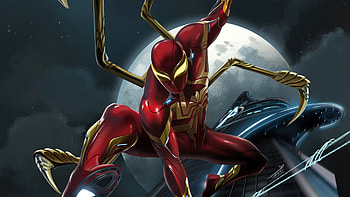 Iron Spider Peter, spiderman, superheroes, artist, artwork, digital-art, artstation HD wallpaper