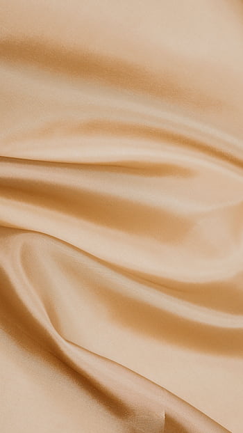 Close-up of smooth, beige silk fabric showcasing its soft and shiny texture. HD phone wallpaper