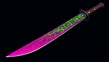 Vibrant Ninja Sword - Ultra, ninja sword, sword, colorful, fantasy HD wallpaper