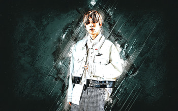 Jaehyun, NCT, Jeong Yun-o, K-pop, South Korean singer, blue stone background, grunge art HD wallpaper