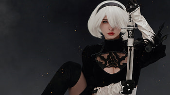 Yorha 2b Cosplay, nier-automata, games, artist, artwork, digital-art, cosplay HD wallpaper