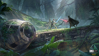 Luke Vs Darth Vader, star-wars, movies, darth-vader, artist, artstation HD wallpaper