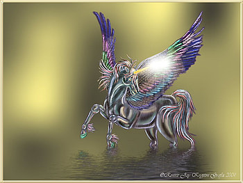 crystal fantasy, unicorn, crystaline, fantasy, water HD wallpaper