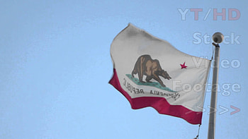 California State Flag w/ Bear & CA Republic Waving on Flag Pole | Stock Video Footage - YouTube HD wallpaper
