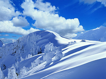 Winter, Nature, Snow, Mountain, Slope, Descent, Drifts HD wallpaper