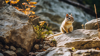 Chipmunk in Natural Habitat, Animal, chipmunk HD wallpaper