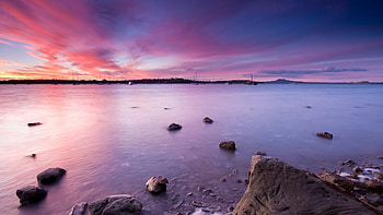 Landscape, Nature, Violet HD wallpaper