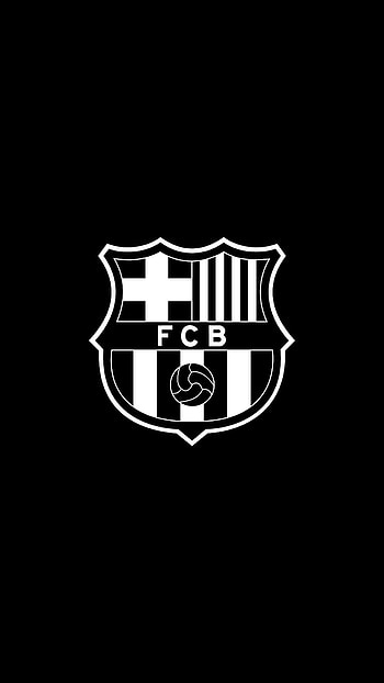 Monochrome, Logo Barcelona HD phone wallpaper