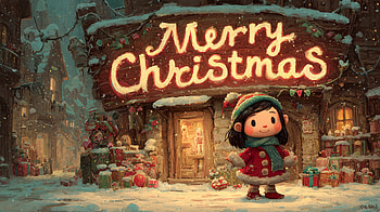 Merry Christmas — Cozy Winter Illustration ( Quad ), Merry Christmas, Christmas, winter, illustration HD wallpaper