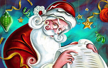 Santa,Clause,Checking,His,List, checking, list, his, santa, clause HD wallpaper