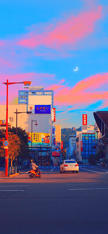 Town Vision, cloud, city, asia HD phone wallpaper