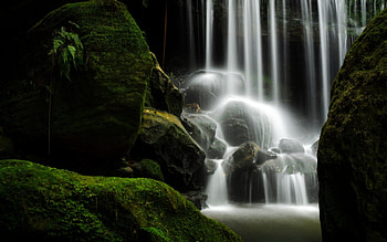 Hidden Hampshire Waterfalls, waterfalls, Hampshire, nature HD wallpaper